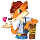 Sticker 😘 Cowboy Fox