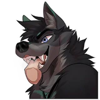 Sticker 👽 Nate the Wolfdog