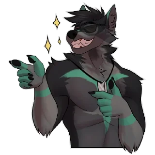 Video sticker 😎 Nate the Wolfdog