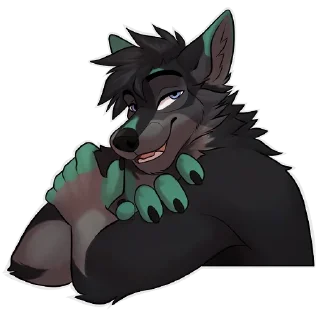 Sticker 😏 Nate the Wolfdog