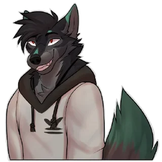 Sticker 😬 Nate the Wolfdog