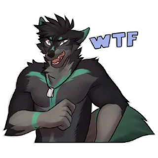 Sticker 😳 Nate the Wolfdog