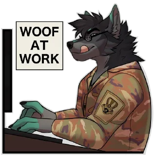 Sticker 💻 Nate the Wolfdog