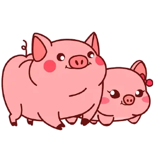 Sticker 👫 Свин Валера / Pig Valera (@Mari_Deinos)