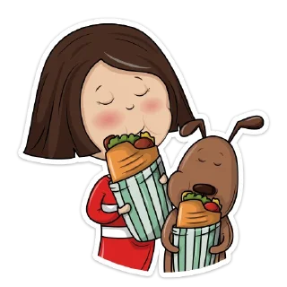 Sticker 🍔 Лили и Ры @tatyana_skorina