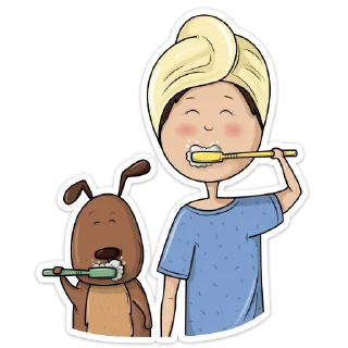 Sticker 🧖‍♀ Лили и Ры @tatyana_skorina