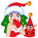 Video sticker 😱 Santa Girl