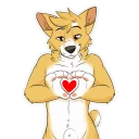 Sticker ❤ Duke Corgi