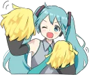 Sticker ✊️ LINE - Hatsune & Kagamine Pom Ver. - Joynet @GiStickers