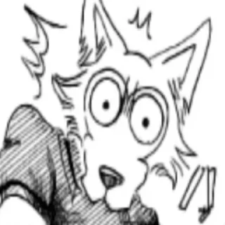 Sticker 😱 Beastars Reaction Pic by @Flufferino_