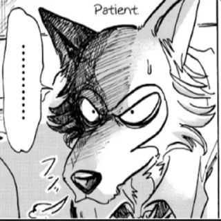 Sticker 😠 Beastars Reaction Pic by @Flufferino_