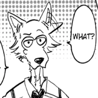 Sticker ❓ Beastars Reaction Pic by @Flufferino_