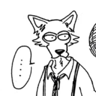 Sticker 😶 Beastars Reaction Pic by @Flufferino_