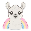 Sticker 🌈 Lama