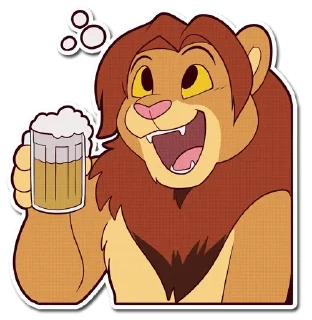 Video sticker 🍺 Lion — @stckrRobot