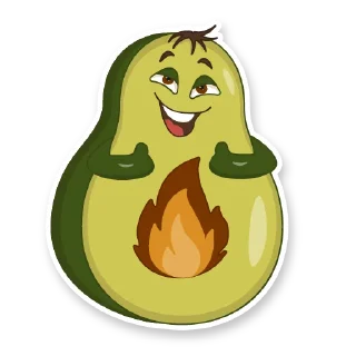 Sticker 🔥 Avocado family