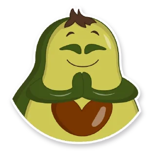 Sticker 🙏 Avocado family
