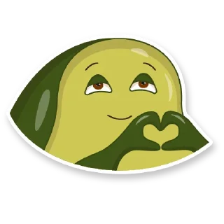 Sticker ❤️ Avocado family