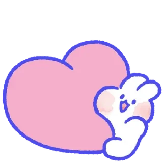 Video sticker 💬 Lovely Rabbit Mongmong! By @KakaoEmoticon