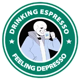 Sticker ☕️ Sans