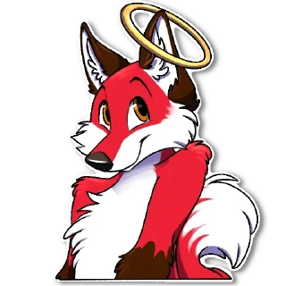 Sticker 😇 Xavier Fox, by Una