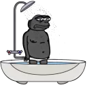 Sticker 🛀 - BLACK P E P E ♥ @Qutaiba