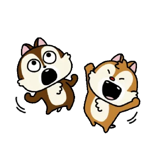 Video sticker 😊 Animated Chip'n'Dale by Yuji Nishimura (Chip 'n' Dale) @kal_pc