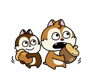 Sticker 😊 Animated Chip'n'Dale by Yuji Nishimura (Chip 'n' Dale) @kal_pc