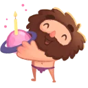 Sticker 🎁 Space Caveman by Anna Lomakina