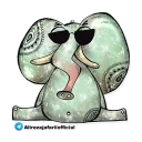 Sticker 😎 Alireza Jafari_baby elephant
