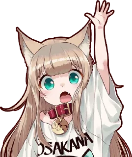 Sticker ✋ Kinako (Osakana Neko) :: @line_stickers