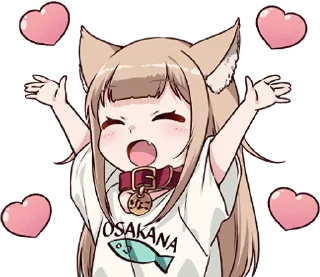 Sticker 🥰 Kinako (Osakana Neko) :: @line_stickers