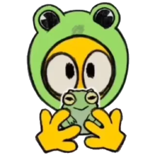 Sticker 🐸 пачиму так больна сильна