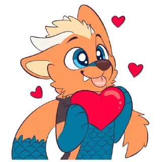 Video sticker 🧡 Kula the Dragon-Wolf