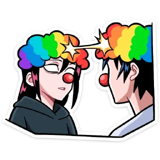 Sticker 🤡 Икки и Мори :: @stickroom