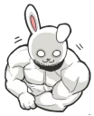 Sticker 💪 Rabbo the Muscle Rabbit by Babustudio