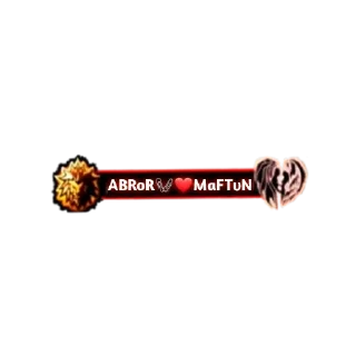 Sticker ❤️ aBRoR🖤MaFTuNa