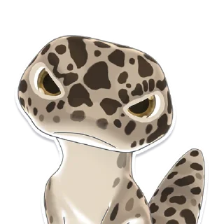 Sticker 😡 Bruce the Leopard Gecko