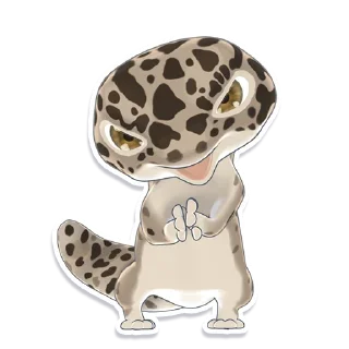 Sticker 😈 Bruce the Leopard Gecko