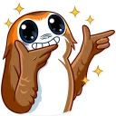 Sticker 😬 Porg