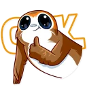 Video sticker 👍 Porg