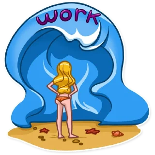 Sticker 😒 Blondie Vacation