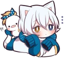 Sticker 😐 White Kitten (3)