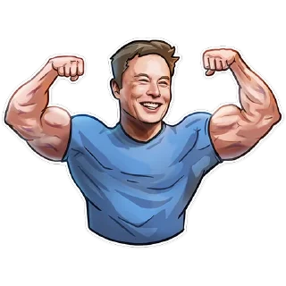 Sticker 💪 Elon Musk | @elonmusk_ru