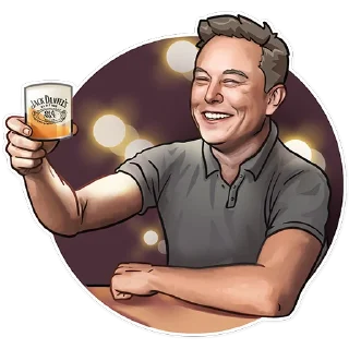 Sticker 🥃 Elon Musk | @elonmusk_ru