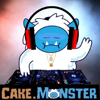 Sticker 🎧 Cake Monster Nom Nom