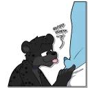 Sticker 👃 Just panther things (by @ReynGoldfur)