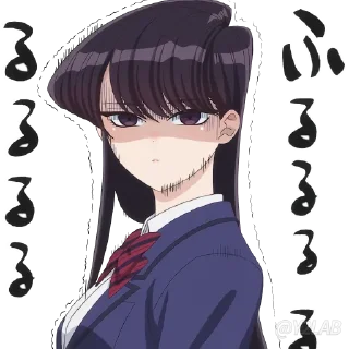 Sticker 👀 Komi-san wa, Komyushou desu @Y2LAB