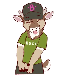 Sticker 😝 Buck the Deer!