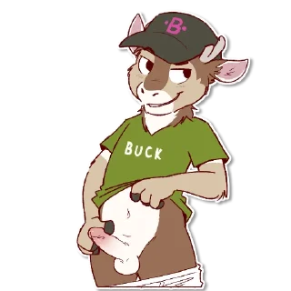 Sticker 🍆 Buck the Deer!